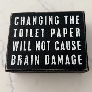 Changing The Toilet Paper Box Sign